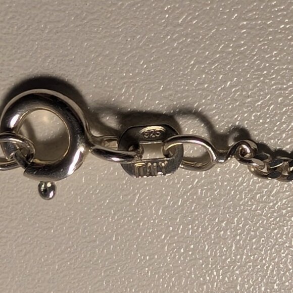 Silver Teardrop Pendant Necklace - Picture 3 of 5